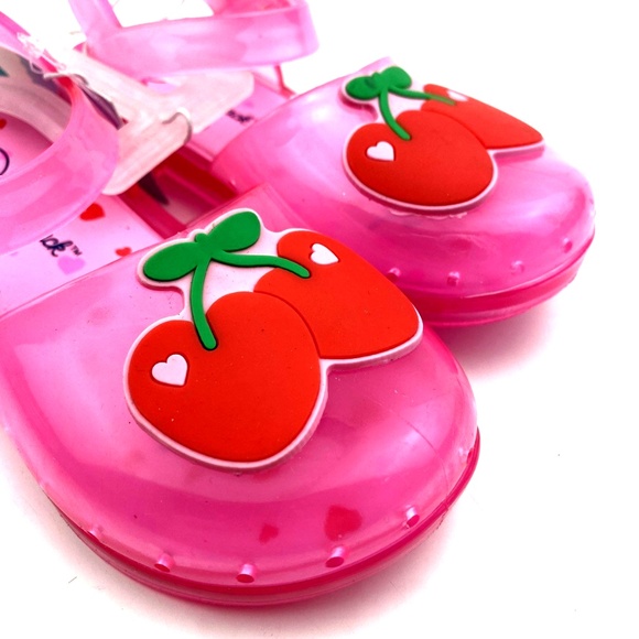 Girls Sandal Shoes Size 8 Jelly Cherry Pink Lainey Adjustable Strap Children - Picture 6 of 8